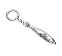 Sterling Silver Whitby Jet Emma Stothard Silver Darling Large Keyring