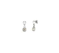 Sterling Silver White Earrings | UNOde50 - Sterling Silver Plated / Metal Alloy