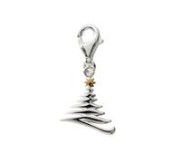 Sterling Silver Zig Zag Christmas Tree Charm D - Option1 Value Yellow Gold CST-072