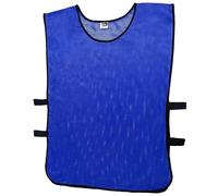 Sterling Sports 12 X Football Training Bibs For Adults - Ideal Football Bibs Adult For Basketball, Soccer, Netball, Cricket & Rugby Training Equipment - Perfect Sports Vest (Blue, Junior)