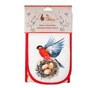 Sterling Sports Double Oven Gloves Heat Resistant Oven Mitts - Premium Cotton Novelty Gloves For Cooking, BBQ & Baking For Women & Men (Dawn Chorus)