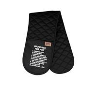 Sterling Sports Double Oven Gloves Heat Resistant Oven Mitts - Premium Cotton Novelty Gloves For Cooking, BBQ & Baking For Women & Men (BBQ Rules for Mens Black Colour)