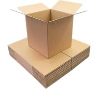 Sterling Sports Heavy Duty Double Wall Cardboard Boxes - Large 40x40x25 cm For Moving, Packing, Storage & Shipping - Strong, Durable Removal & Postage Boxes For Home & Office Use (10)
