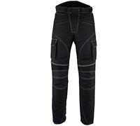 Sterling Sports Men Textile Motorbike Waterproof Trousers Motorcycle Thermal Armoured Trouser Cargo Jeans - Ideal Motorbike Trousers Mens (Black Cargo, 32W / 34L)