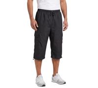 Sterling Sports Men's Shorts 3/4 Length Mesh Lining Mens Shorts with Pockets - Quick Dry Three Quarter Short for Running, Gym, Sports & Hiking - Ideal Summer Gifts for Men (Black, XXL)
