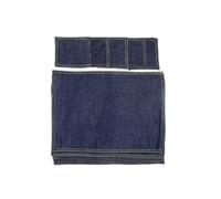 Sterling Sports® Oxford Denim Apron Cotton Indigo 70 x 80 cm- Denim Double Oven Glove Indigo 17 x 90 cm- Pot Holder-Gauntlet-Oxford Vintage Denim Place-mats (Placemats and Coaster Set of 8 (4+4))