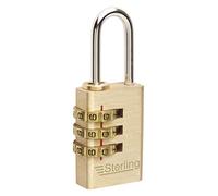 Sterling STE-CPL120 Combination Padlock, Brass, 20mm