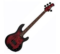 Sterling StingRay RAY34 Bass Dark Scarlett Burst Satin