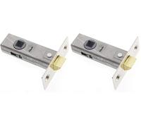 Sterling TML130N 75 mm Tubular Mortice Latch - Chrome Nickel (Pack of 2)