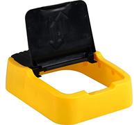 Sterling Ventures 35L Plastic Indoor Recycling Bin with Double Swing Lid Top Colour Coded (Yellow Lid Only)
