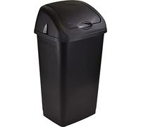Sterling Ventures 60 Litres Premium Plastic Swing Bin for Home and Kitchen Rubbish Waste (Black)