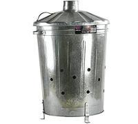 Sterling Ventures 90L Large Galvanised Steel Garden Incinerator for Rubbish Waste Fire Bin