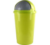 Sterling Ventures Bullet Bin 50L With Lid Kitchen Bin, Waste Rubbish, Recycling Dustbin for Home & Office (LIME)