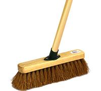 Sterling Ventures Cleaning Sweeping Wooden Platform Broom (12" Coco)