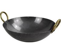 Sterling Ventures Heavy Duty Cook and Serve Wok Professional Catering Iron Kadai (10")