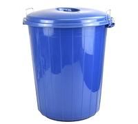 Sterling Ventures Heavy Duty Plastic Bin Dustbin Storage Unit with Locking Lid for Home Garden Rubbish Waste Animal Feeds (Blue 25L)