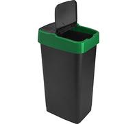 Sterling Ventures Heidrun 60L Plastic Indoor Recycling Bin with Double Swing Lid Top Colour Coded (Green)