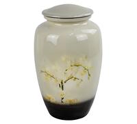 Sterling Ventures Large Cremation Memorial Urn for Adult Human Ashes Screw Lid Design (Peaceful Orchid)