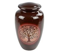 Sterling Ventures Large Cremation Memorial Urn for Adult Human Ashes Screw Lid Design (Tree of Life)
