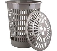 Sterling Ventures Large Round Plastic Laundry Bin Basket with Lid 60L (TALPA)