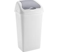 Sterling Ventures Large Rubbish Waste Swing Bin 60L for Kitchens, Homes, Offices, Workplaces (White)