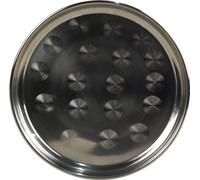 Sterling Ventures Round Stainless Steel Serving Tray Display Food & Fruits Party Pub Club Restaurant Home Barbecue Tray Full Surface Mirror Polished Dishwasher Safe (Silver Finishing 35CM)