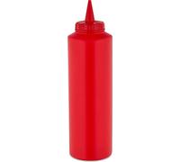 Sterling Ventures Squeeze Sauce Bottle for Condiment Colour Coded and Clear (750ml Red Bottle)