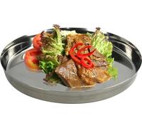 Sterling Ventures Stainless Steel Deep Dinner Plate Curry Balti Dish Polished Mirror Finish (26cm)