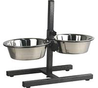 Sterling Ventures Variable Height Dog Pet 2 Bowls Feeding Water Station (Bowl Size 22 x 9cm)