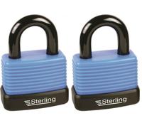 Sterling Weatherproof Padlock 48mm - WPL148, Blue (Pack of 2)