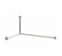 Sterlingham Corner Shower Curtain Rail With Ceiling Mount - 4-440 Finish: Brushed Nickel