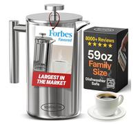 SterlingPro Double Wall Stainless Steel French Coffee Press 2L
