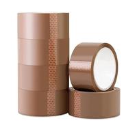 SterlingSquare Brown Packing Tape 6 Rolls 48mm x 66m Strong Parcel Tape for Boxes Low Noise Packaging Tape for Moving House Heavy Duty, UV Resistant, Non-Yellowing, Acrylic Adhesive