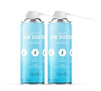 Sterlix Air Duster Can Compressed Air Spray Can Dust Cleaner PC, Keyboard, Electronic Devices & Car Cleaning Protect, 2 x 400ml, Packaging May Vary