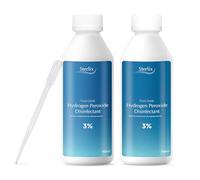 Sterlix Hydrogen Peroxide Cleaning 500ml - 2 Pack - Food Grade 3%, Purest Solution Bottle, Additive Free, Ideal Bleach Cleaner, Whitener, Mould Remover, Disinfectant, Home Sanitiser, Peroxide 10 Vols