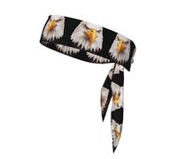 Stern Bald Eagle Sweat-Absorbing Sports Headband, Non-Slip and Adjustable, Running, Basketball, Yoga Sports Headband