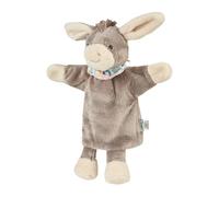 Sterntaler 3602000 Emmi Donkey Hand Puppet, Ideal for Doll Theatres and Role Play, 34 x 25 x 9 cm, Grey/Multicoloured
