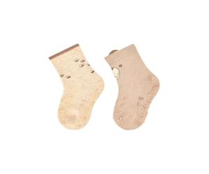 Sterntaler ABS Crawling Socks Double Pack Bear, sand, 17-18