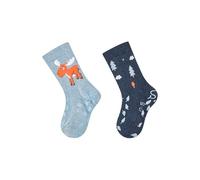 Sterntaler Boy's Krabbelsocken Elch ABS Crawling Socks DP elk, Blue, 17-18