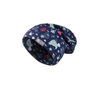 Sterntaler Beanie aus Flammgarn Jersey Bedruckt mit Schildkröten Beret, Blue, 55 for Children, Blue, 6 3/4