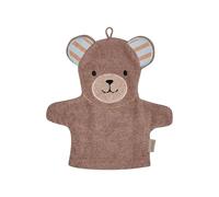 Sterntaler Bear Bo, Baby Wash Glove, Absorbent Cotton, for Gripping, Soft and Easy to Clean, 23 x 23 x 0.5 cm, Light Brown