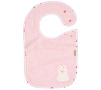 Sterntaler Betty Bear Bib with Insert, Baby Bib with Practical Press Stud Closure, Absorbent Cotton, Waterproof Lining, Cute Applique, 38 x 26 x 0.5 cm, Pink