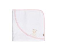 Sterntaler Betty Bear Hooded Bath Towel, Baby Bath Towel with Hood, Absorbent Cotton, Cute Applique, Soft and Easy to Clean, 80 x 80 x 0.5 cm, White