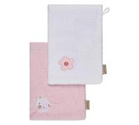 Sterntaler Betty Bear Wash Cloth, Pack of 2, Absorbent Cotton, Beautiful Selvedges, Cute Embroidery, Soft and Easy Care, 21 x 15 x 0.5 cm, Pink
