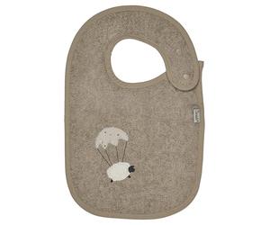 Sterntaler Bib Sheep Flocke - Baby Bib with Cute Appliqué, Made of Absorbent Cotton, Bib with Press Stud Closure, Sand