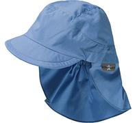 Sterntaler - Kid's Peaked Cap with Neck Protection Uni - Cap size 51 cm, blue