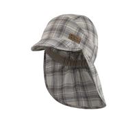 Sterntaler Boy's Peaked Cap with Neck Protection Chequered, Beige, 55