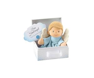 Sterntaler Cuddly Blanket Guardian Angel, Age: For boys from the 1st and older, Size: 26 cm, Colour: Blue