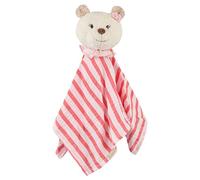 Sterntaler Cuddly Blanket L Bear Betty Muslin with Trendy Stripes Filled with Soft Polyester Wadding 32 × 13 × 8 cm - Pink