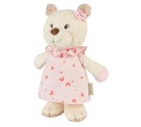 Sterntaler Cuddly Toy M Bear Betty Made of Cuddly Fleece and Printed Jersey, Filled with Soft Polyester Wadding, Easy Care, 24 × 20 × 9 cm - Cream White